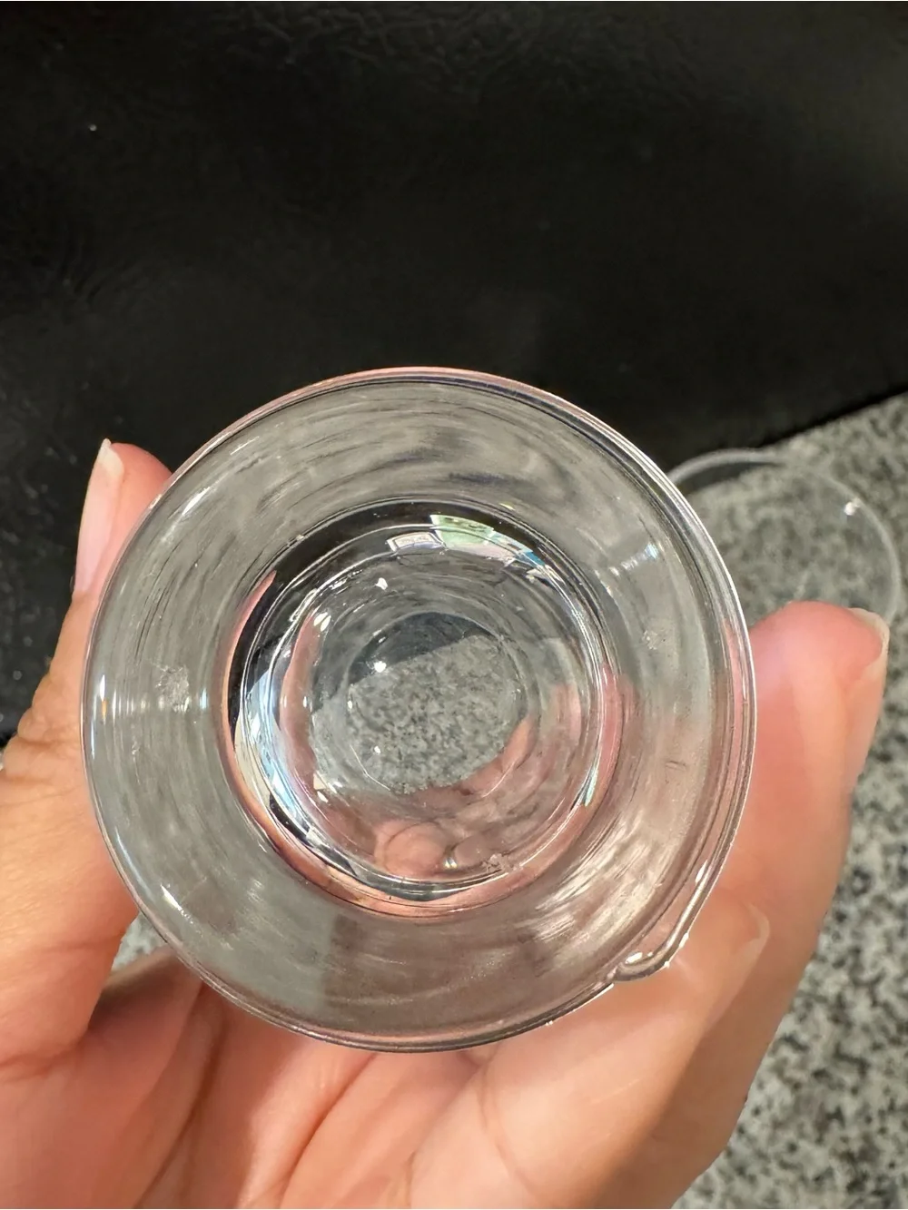 Clear Etched Glass shot glasses - Set of 2